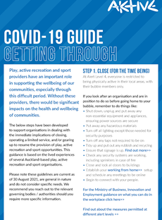COVID 19 Getting Through Guide Page 1